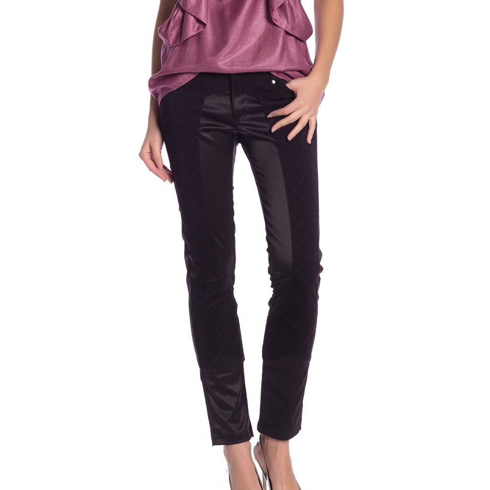 Vertigo Black Quilted Tonal Pants